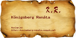 Königsberg Renáta névjegykártya